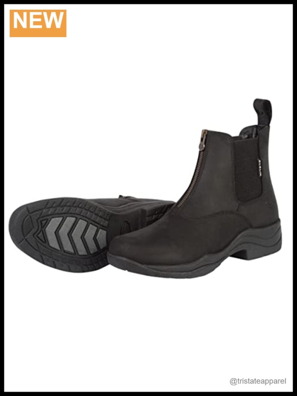 Dublin Equestrian Front Zip Ankle Boots Leather
